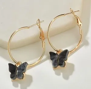 3/$30 💛 Butterfly Hoop Earrings thumbnail 1