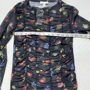 TopShop Floral long sleeve‎ mesh women’s size small, NWT thumbnail 7