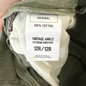 Express Vintage Ankle Extreme High Rise Pants, Army Green, Size 12R thumbnail 14