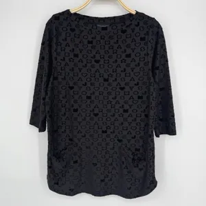 Marc by Marc Jacobs Swim‎ Cover Tunic Dress Small Black Logo Vacation Resortwear thumbnail 2