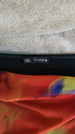 Zara Strapless Multicolored Printed Midi Dress thumbnail 3