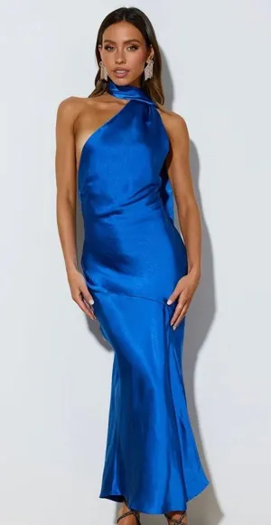 Hello Molly Athenian Maxi Dress Cobalt Blue thumbnail 1