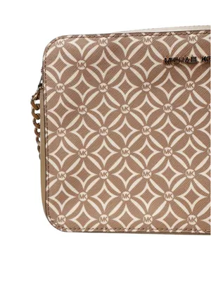 (RB) $198 RARE Michael Kors Jet Set Large EW Crossbody Bag Camel w/Gold Hardware thumbnail 3