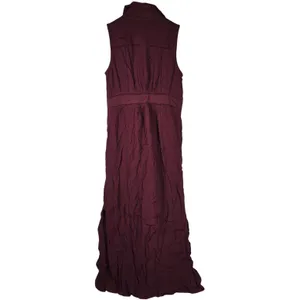 Bardot Maxi Dress Burgundy Sleeveless Button Front‎ Collared Viscose Size 2 thumbnail 2