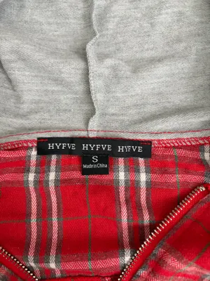 Red Plaid Zip-Up Hoodie thumbnail 3