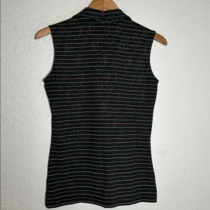 Nike Golf Dri-Fit Black Stripe Sleeveless Top Athletic Performance Wear Outdoor thumbnail 5