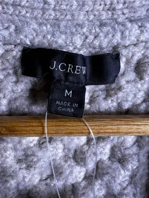 J. Crew Cable-Knit Merino Wool Alpaca Blend Cardigan Sweater Off White. Medium thumbnail 9