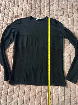 & Other Stories Black Women’s Crewneck Cotton Knit Sweater Size M thumbnail 6