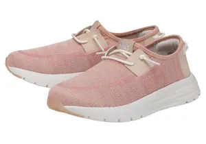 Hey Dude Wendi Slip-On Knit Sneakers - Dusty Rose & Cream thumbnail 1