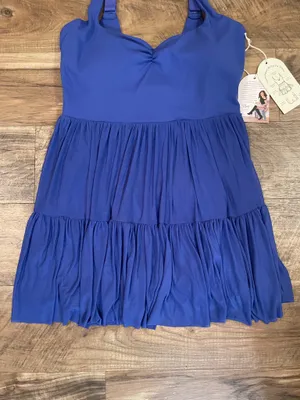 NWT! Blogilates Target X Popflex Viral Sweetheart Ballerina Dress Royal Blue Med thumbnail 8