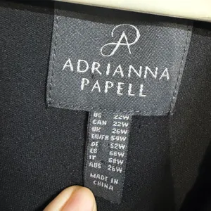 Adrianna Papell Size-22W Black Dress Glitter Velvet Faux‎ Wrap Cocktail thumbnail 4