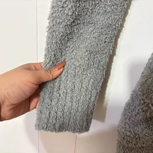 SKIMS Cozy Knit Bouclé Robe Cardigan Smoke Gray Belted Lounge Sweater XXS/XS thumbnail 8