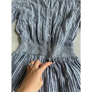 Rails Jasmine Linen Mini Dress in Tibet Stripe Blue thumbnail 3