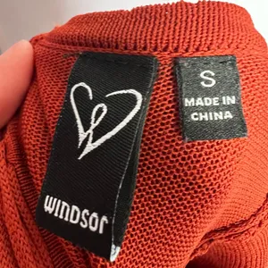 Windsor Crochet Maxi Dress Sz Small Rust Orange Beach Vacation Boho‎ Coastal thumbnail 4