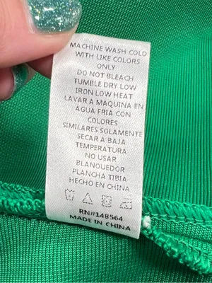 Green Halter Neck Midi Dress with Ruffle Hem XL thumbnail 9