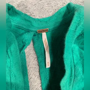 Free people green tunic/mini dress medium thumbnail 3