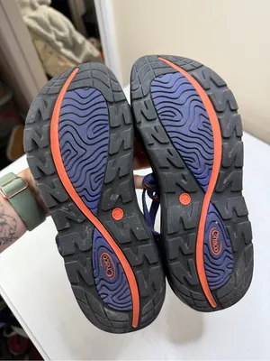 Chaco ZVOLV X2 Womens 7 Hiking Water Sandal Volcanic Blue Orange Camping Outdoor thumbnail 4