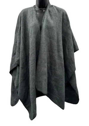 Woolrich Gray Blanket Shawl Poncho Wrap One‎ Size Warm Comfy Soft Cozy thumbnail 1