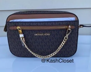 Michael Kors Brown Chain Crossbody Large Purse thumbnail 3