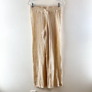 Pact Womens Sandshell Beachside Crochet Knit Beach Pants Tan Beige Small thumbnail 3