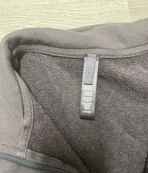 SKIMS French Terry Shrunken Half Zip In Iron thumbnail 2