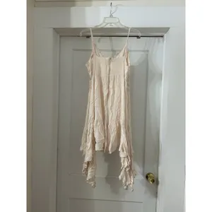 Pink Crochet Slip Dress Women’s Large Asymmetrical Flowy Boho Concert Festival thumbnail 7