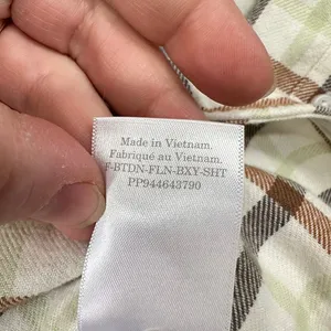 Everlane Oversized‎ Flannel Boxy Shirt Brown Green Plaid Button Down Top Small thumbnail 12