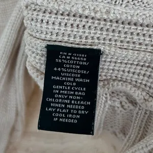 Lauren Ralph Lauren Cream Cable Knit Cap Sleeve Sweater Sz M thumbnail 4