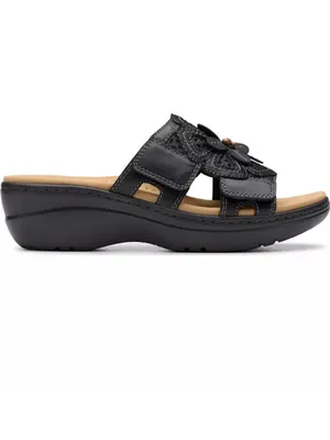 Clarks Merliah2 Belle Flower Leather Wedge Sandals NEW thumbnail 3