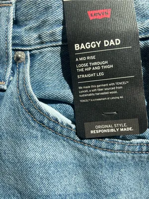 NWT Levi’s baggy dad jeans 26x30 ripped thumbnail 3