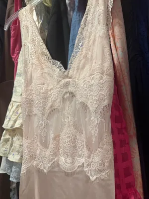 Lace Top Maxi Dress in Blush Color thumbnail 2