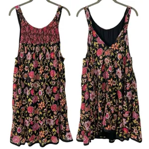 Free People Bohemian Dainty Retro 70s Floral Swing Dress Size Large Flowy thumbnail 10