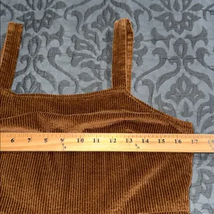 American Eagle size medium brown corduroy dress adjustable strap no pockets thumbnail 4