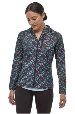 Patagonia Women's Blue and Red Patterned Ski Jacket thumbnail 1