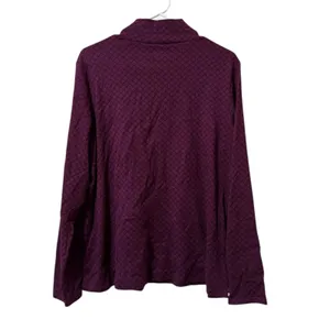 Croft &‎ Barrow Women Size XL Mock Neck Long Sleeve Shirt Cotton Casual Office thumbnail 2