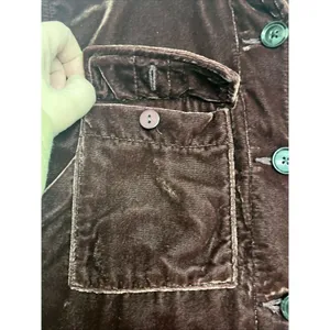 Loft Women’s Velvet Gorgeous Red Button Down Jacket Long Sleeve Pockets Small thumbnail 14