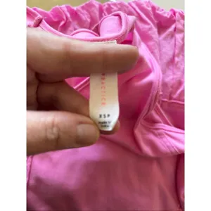 Daily Practice Anthropologie Pink Bubble Hem Mini Dress Racerback XS thumbnail 3