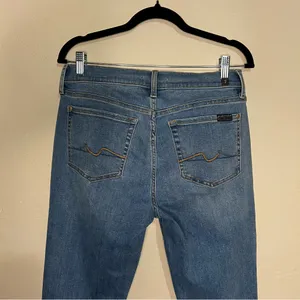 Seven For All Mankind Josephine Squiggle Button Fly Slim Straight Denim‎ Jeans thumbnail 10