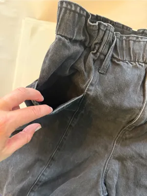 Madewell Pull-On Balloon Jeans in Hobson Wash: Paperbag Edition Sz L thumbnail 7