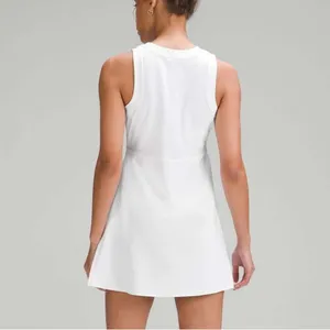 NWOT Lululemon Grid-Texture Sleeveless Tennis Dress White thumbnail 7