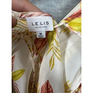 Le Lis Collection Women Sz M Floral Y2K Spaghetti Strap Crop Top Open Back‎ thumbnail 3