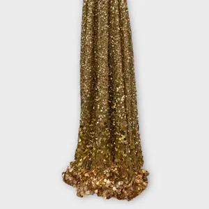 NWT Mac Duggal 6077 Gold Thin Strap Cut Out Gown With Ombre Sequins Size 8 thumbnail 10