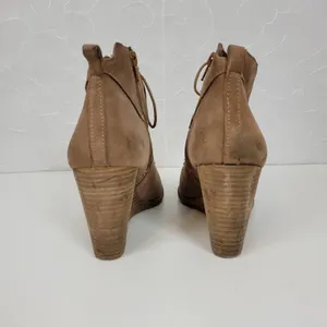 Lucky Brand Yoanna Womens Boots Size‎ 8 Tan Suede Lace Up Wedge Zip Ankle Boots thumbnail 8