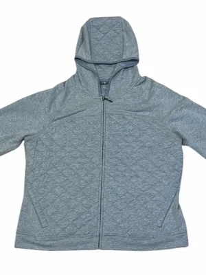 The North Face Quilted Zip Up Hoodie Jacket Grey Athleisure Layer XL Gorpcore thumbnail 4