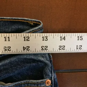 Levi’s wedgie straight jeans 26 button fly distressed blue thumbnail 5