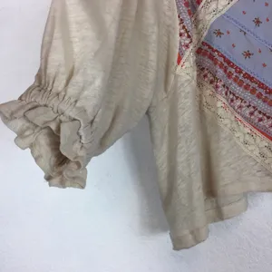 Free People Prairie Days 3/4th Sleeve Boho Blouse thumbnail 11