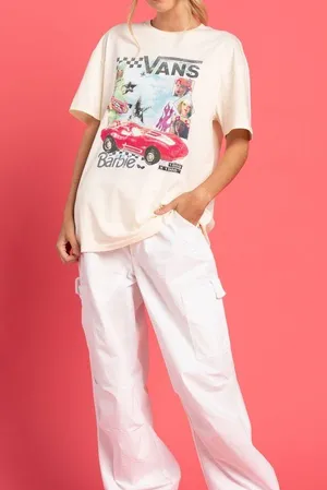 VANS x Barbie Limited Edition Retro Oversized Tee NWT L thumbnail 2