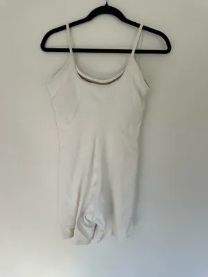 Lululemon Ribbed Contoured Yoga Unitard 6" Length White 6 thumbnail 2
