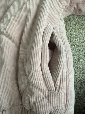 Lush Clothing Baby Pink Corduroy Bomber Puffer Jacket thumbnail 4