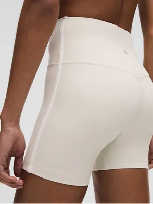 Lululemon athletic casual white creme striped align high rise short plus size 14 thumbnail 2